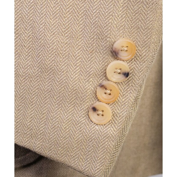 SAMUELSOHN Sport Coat Jacket Blazer 3-Button Sz 46R Silk/Linen/Wool Herringbone - Picture 7 of 14